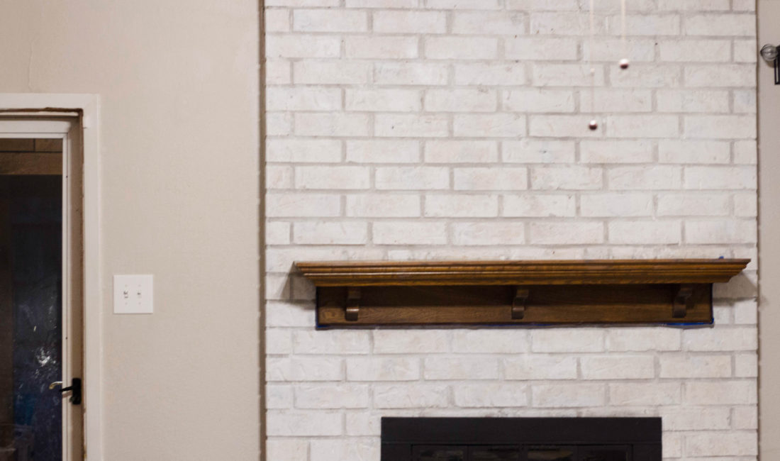 How to White-Wash a Brick Fireplace