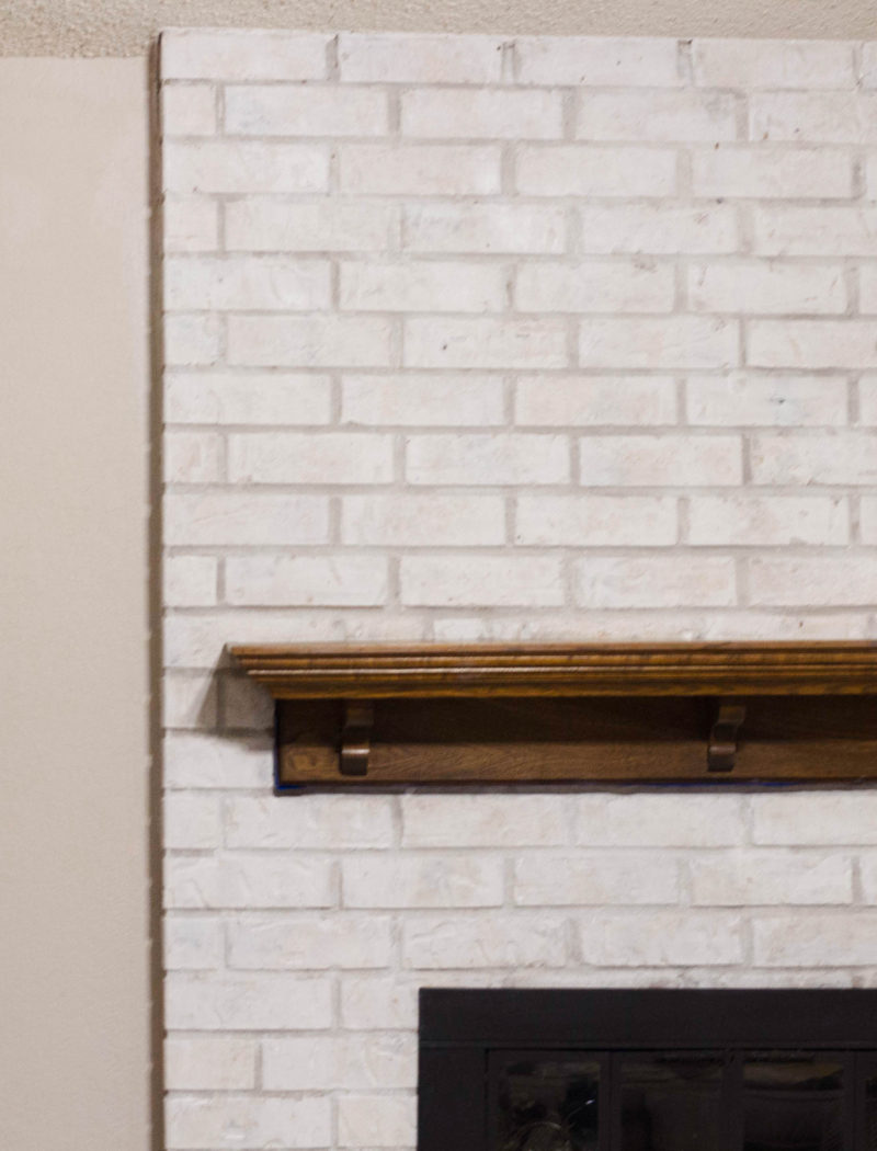 How to White-Wash a Brick Fireplace