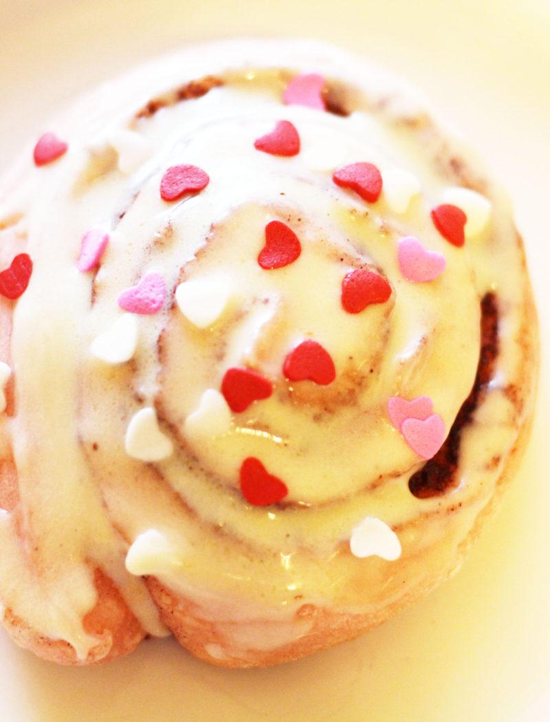 Valentine's Day Cinnamon Rolls