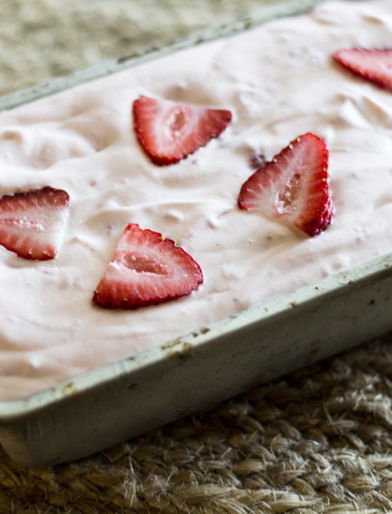 No-Churn Strawberry Ice Cream