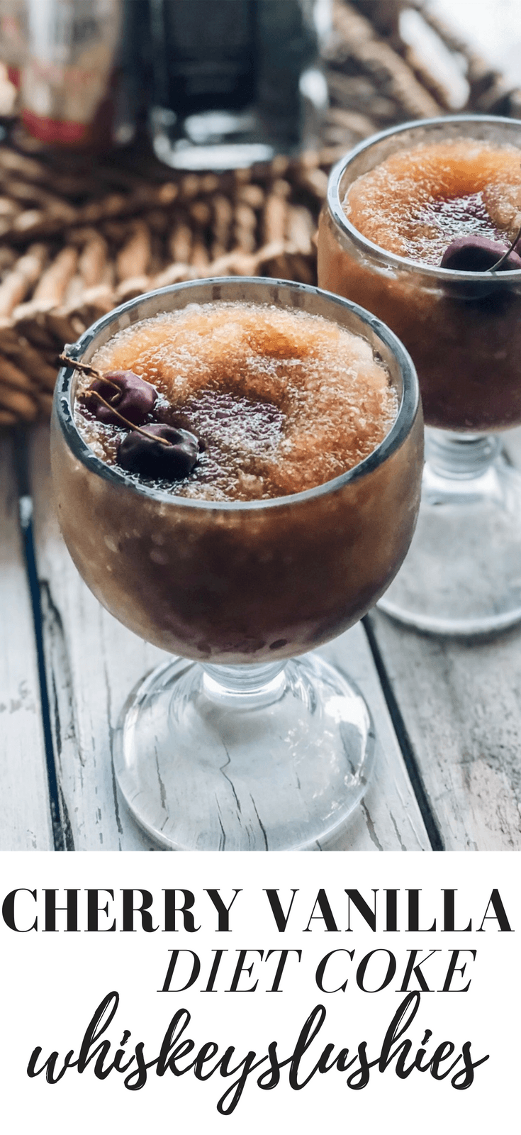 Cherry Vanilla Diet Coke Whiskey Slushies