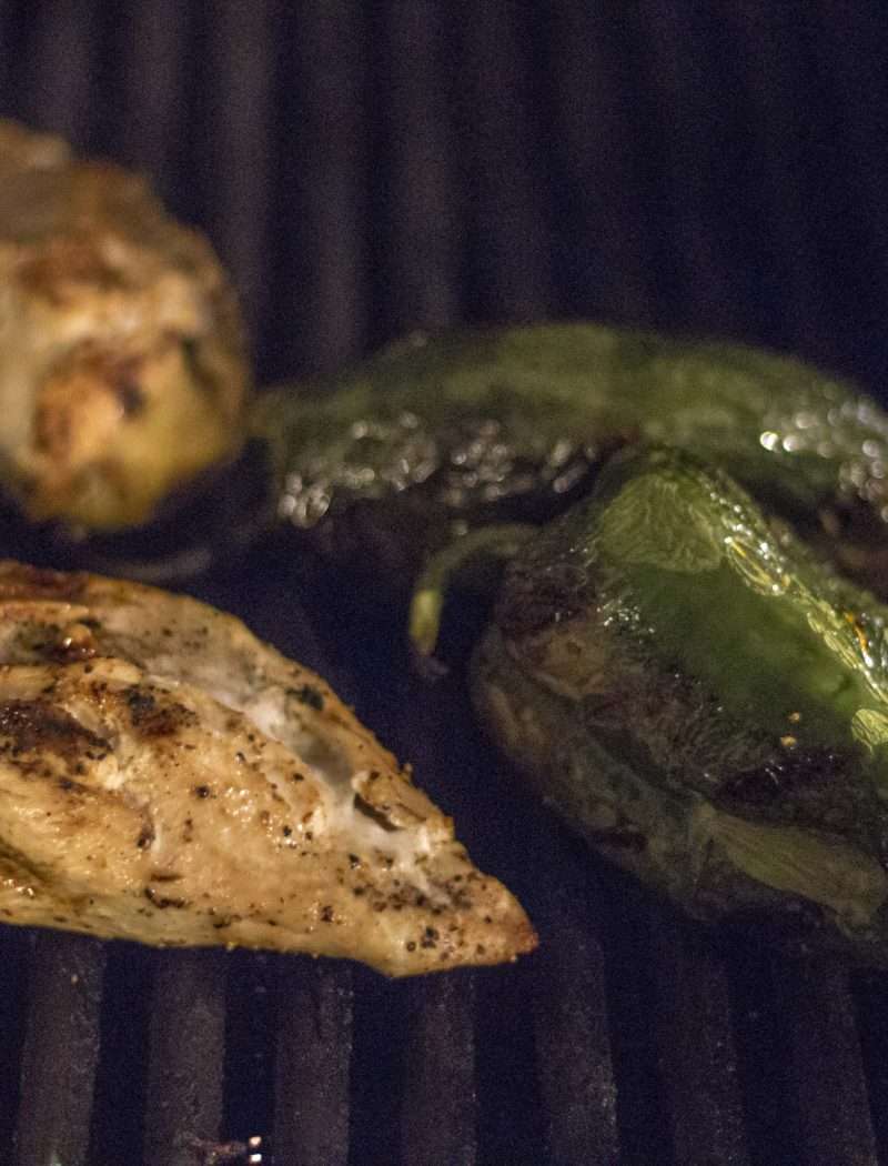 Roasted Poblano and Queso Chicken Enchiladas